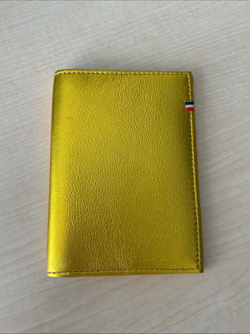 NWT Clare V. Metallic Gold Passport Case